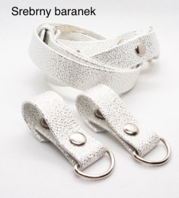 pasek +zaczepy srebrny baranek